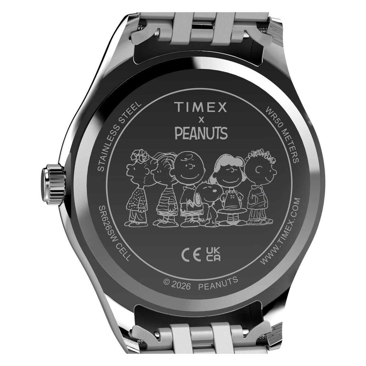 TW2Y85500 Reloj Timex Legacy x Peanuts de dama correa de metal - Acero Inoxidable Plateado