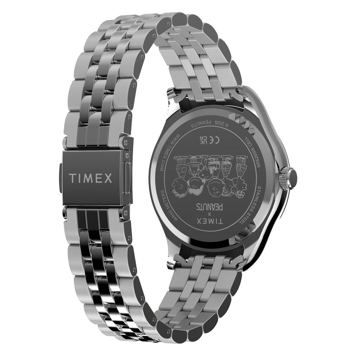 TW2Y85500 Reloj Timex Legacy x Peanuts de dama correa de metal - Acero Inoxidable Plateado