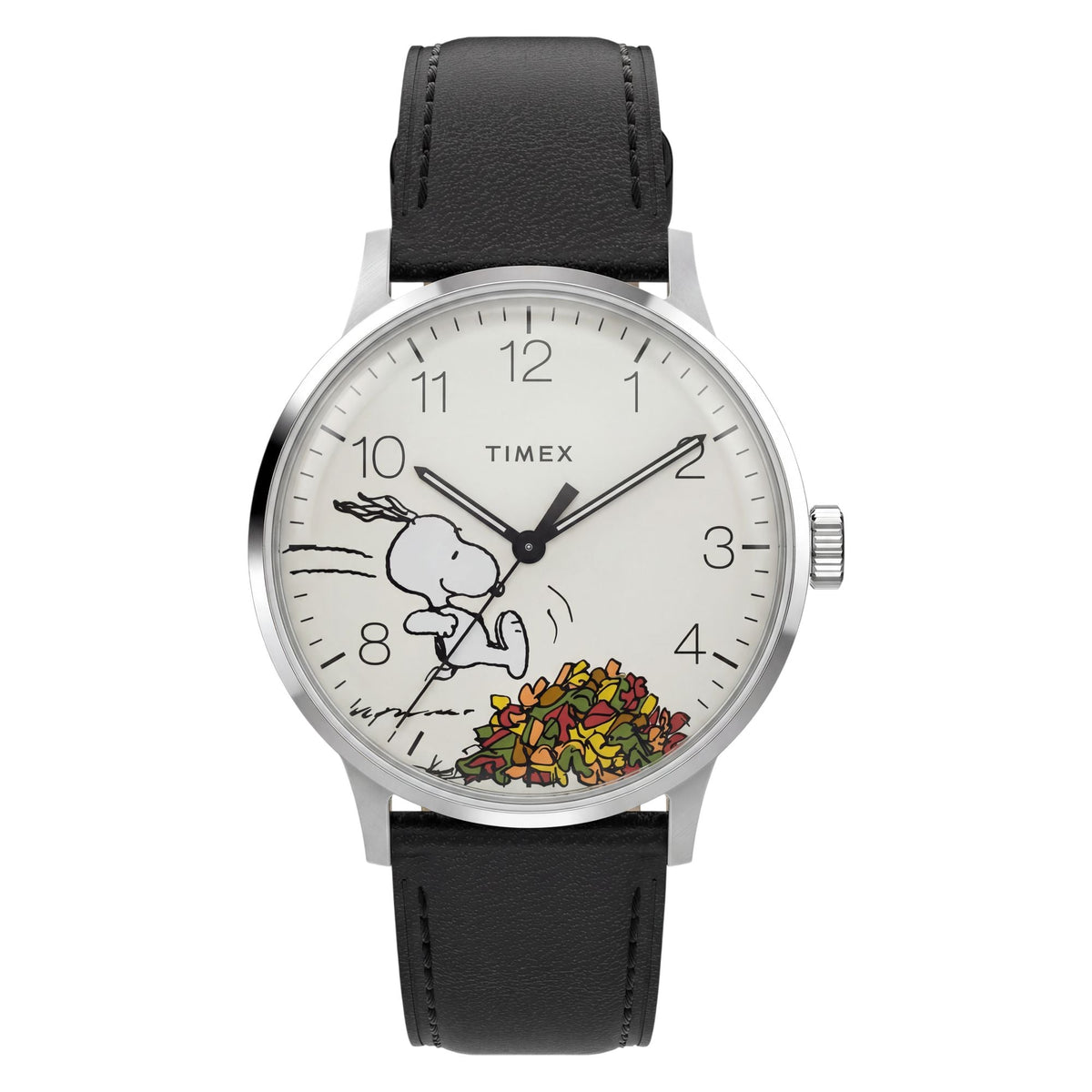 TW2Y85600 Reloj Timex Waterbury x Peanuts de hombre correa de cuero - Cuero Negro