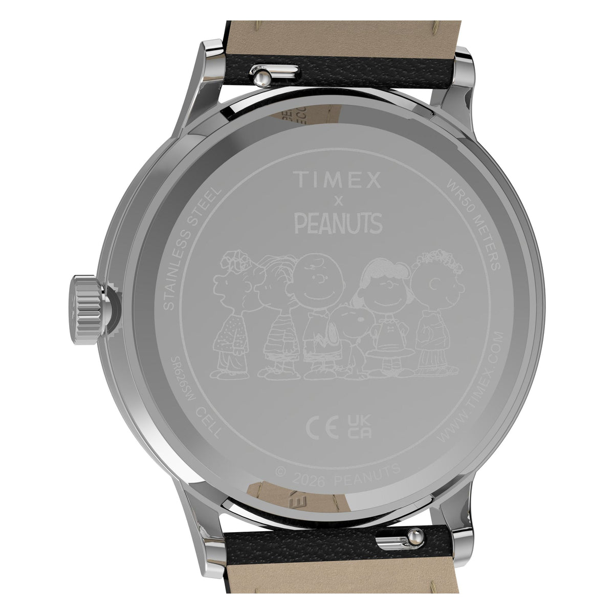 TW2Y85600 Reloj Timex Waterbury x Peanuts de hombre correa de cuero - Cuero Negro