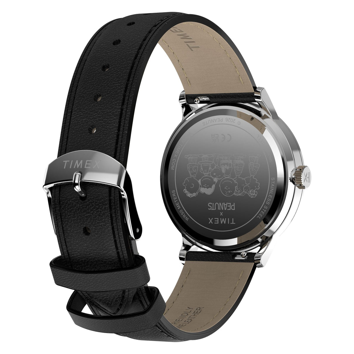 TW2Y85600 Reloj Timex Waterbury x Peanuts de hombre correa de cuero - Cuero Negro