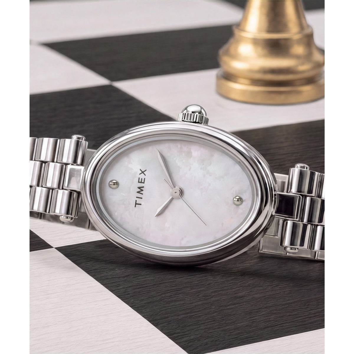 TW2Y86000 Reloj Timex Cavatina de dama correa de metal - Acero Inoxidable Plateado