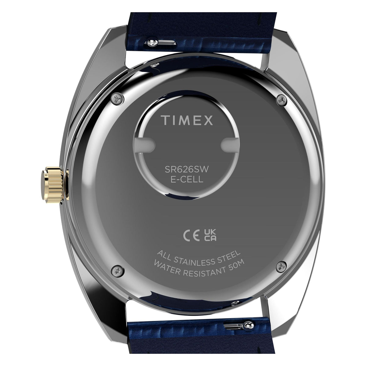 TW2Y87100 Reloj Timex Q 1976 de hombre banda de cuero - Cuero Azul