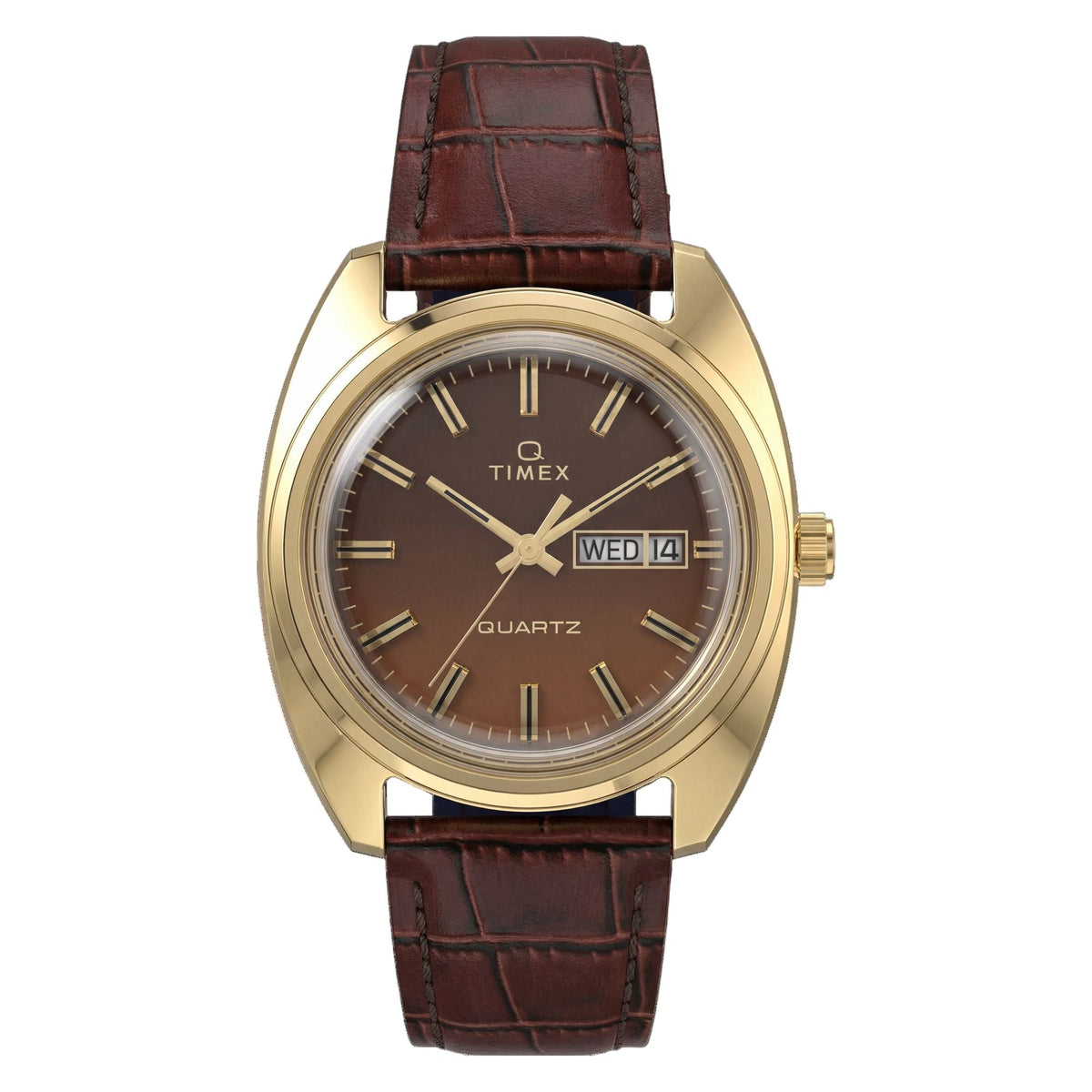 TW2Y87200 Reloj Timex Q 1978 de hombre correa de cuero - Cuero Marrón