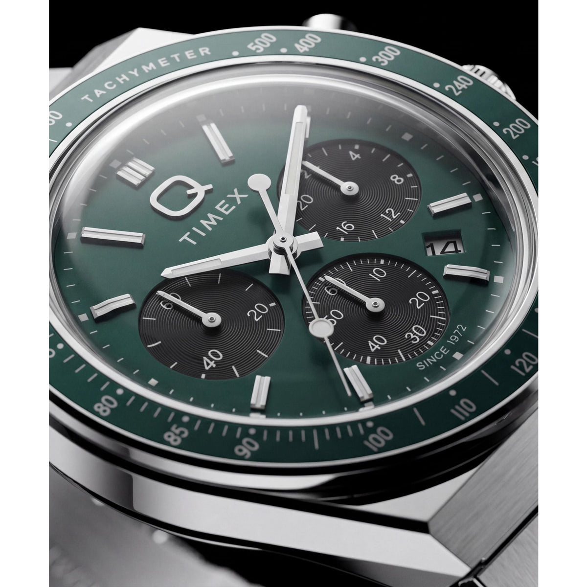 TW2Y88500 Reloj Timex Q de hombre correa de metal - Acero Inoxidable Plateado