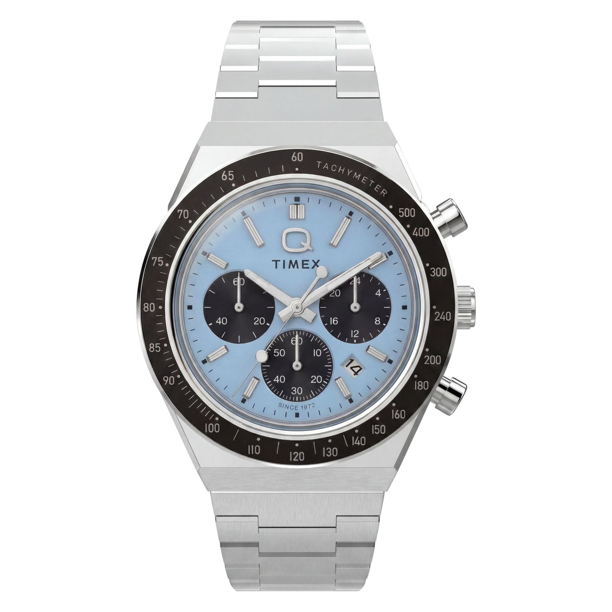TW2Y88600 Reloj Timex Q de hombre correa de metal - Acero Inoxidable Plateado
