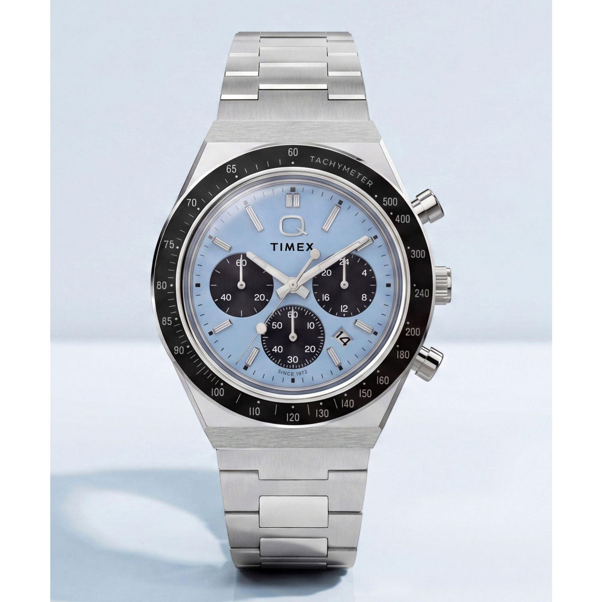 TW2Y88600 Reloj Timex Q de hombre correa de metal - Acero Inoxidable Plateado