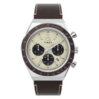 TW2Y88700 Reloj Timex Q de hombre correa de cuero - Cuero Marrón