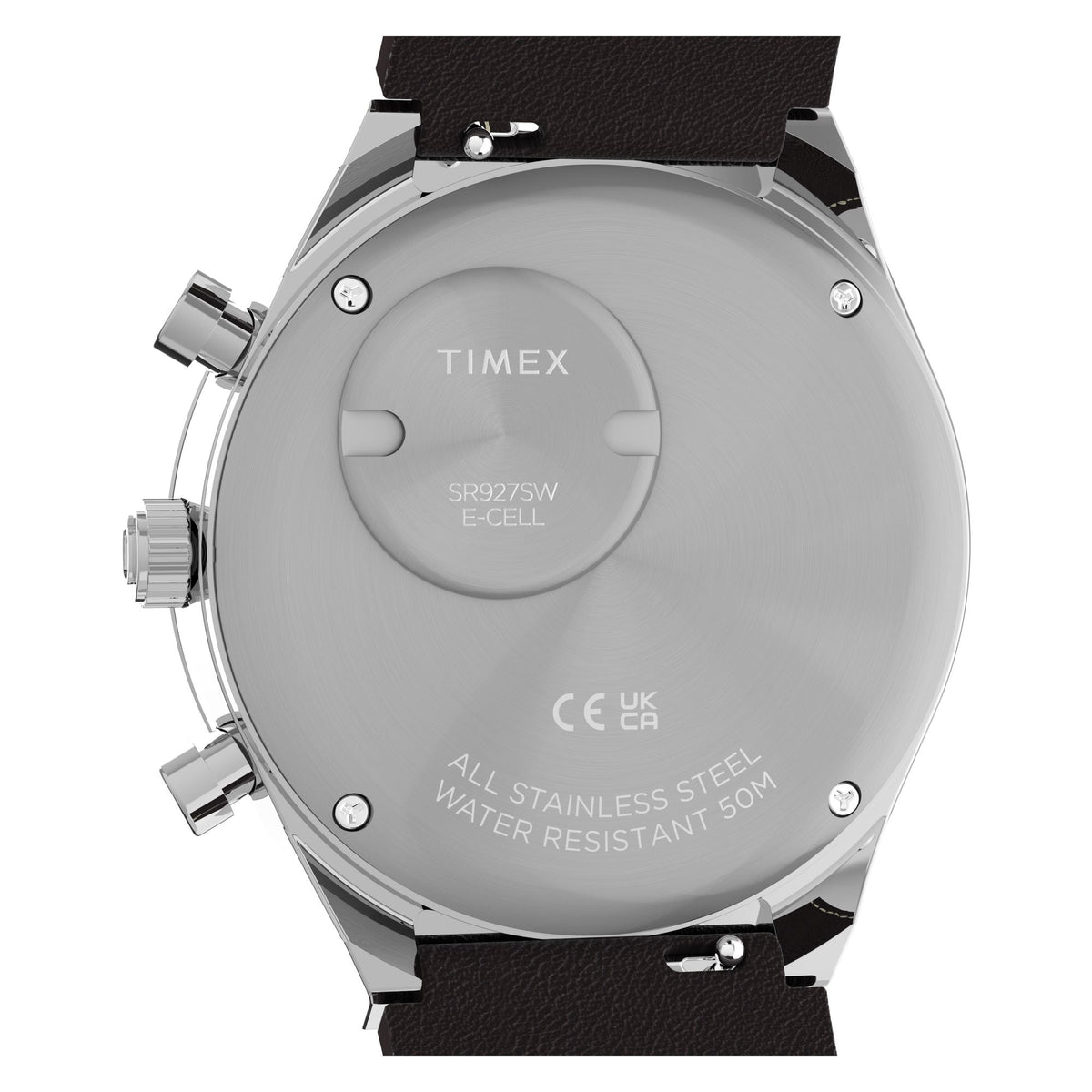 TW2Y88700 Reloj Timex Q de hombre correa de cuero - Cuero Marrón