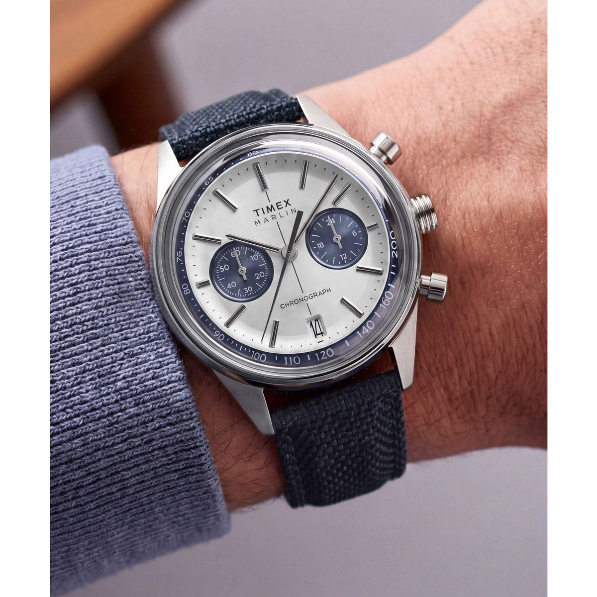 TW2Y89900 Reloj Timex Marlin Jet de hombre correa de tela - Tela Azul