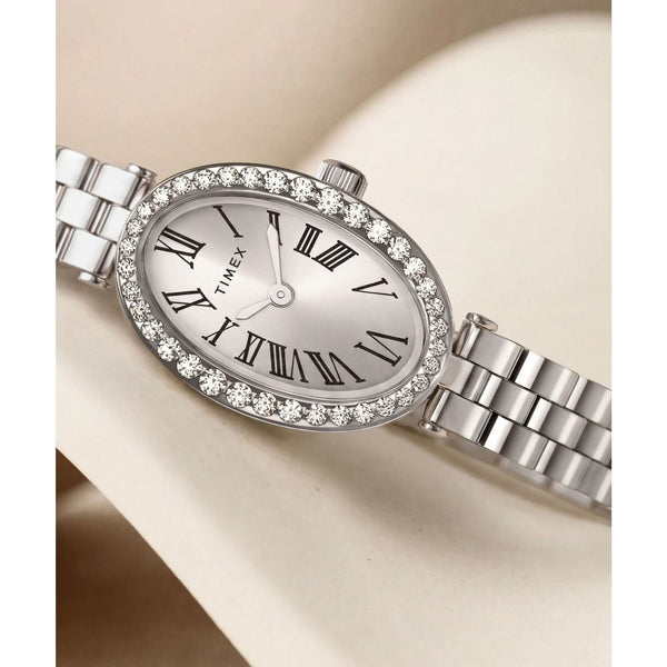 TW2Y90000 Reloj Timex Cavatina de dama correa de metal plateado