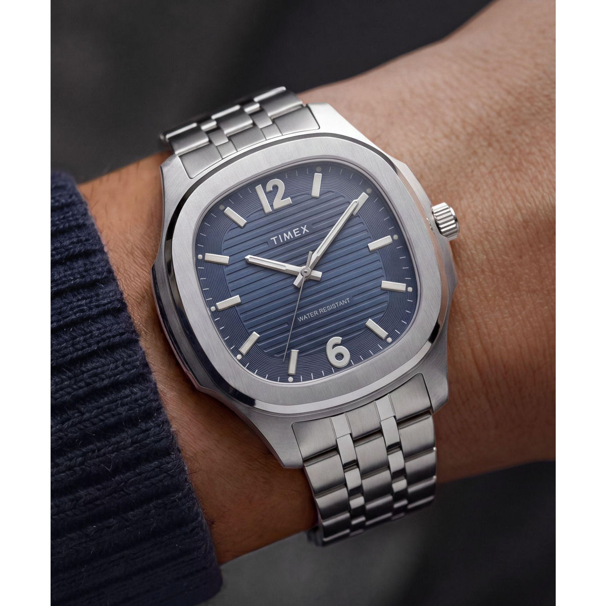 TW2Y91500 Reloj Timex Marquee de hombre correa de metal - Acero Inoxidable Plateado