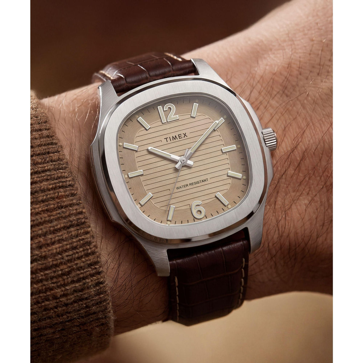 TW2Y91600 Reloj Timex Marquee de hombre correa de cuero - Cuero Marrón