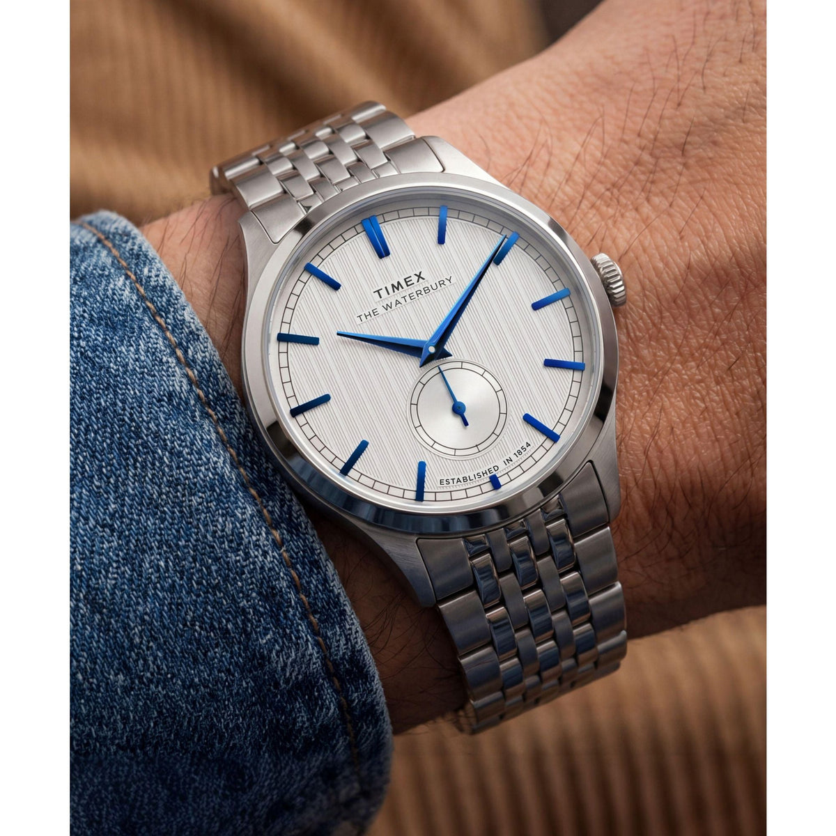 TW2Y91800 Reloj Timex Waterbury Classic de hombre pulsera de acero inoxidable - Acero Inoxidable Plateado