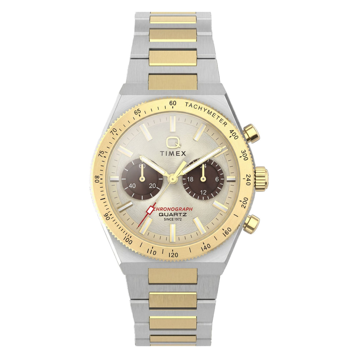 TW2Y92300 Reloj Timex Q Continental de hombre correa de metal - Acero Inoxidable Bicolor
