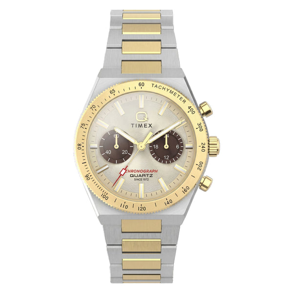 TW2Y92300 Reloj Timex Q Continental de hombre correa de metal bicolor