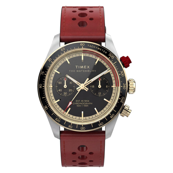 TW2Y93400 Reloj Timex Waterbury Heritage de hombre correa de cuero rojo