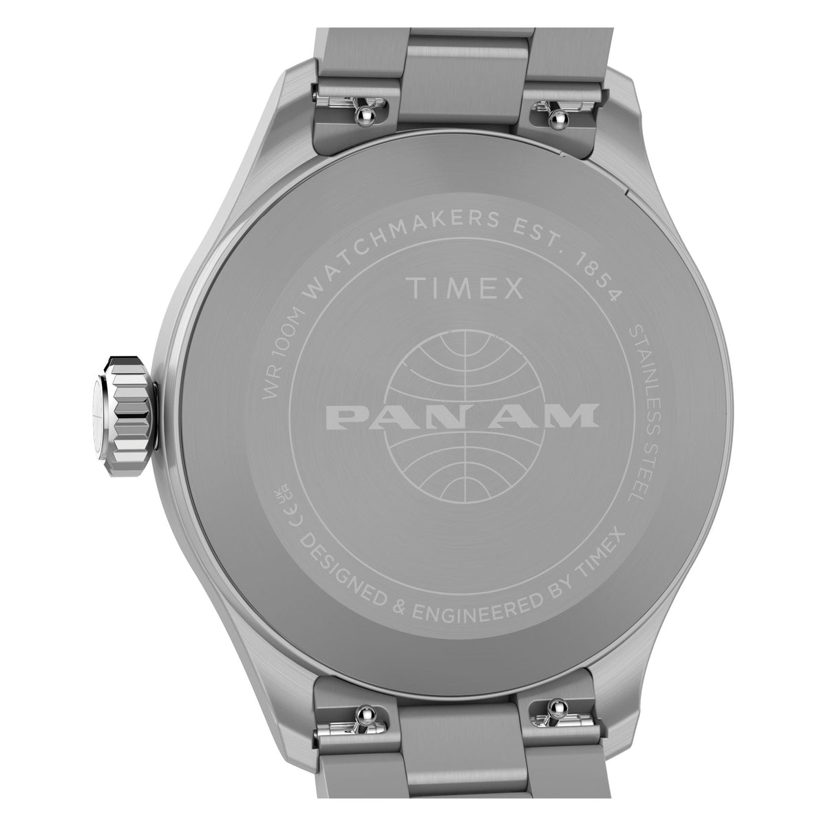 TW2Y94600 Reloj Timex Waterbury Pan Am de hombre correa de metal - Acero Inoxidable Plateado