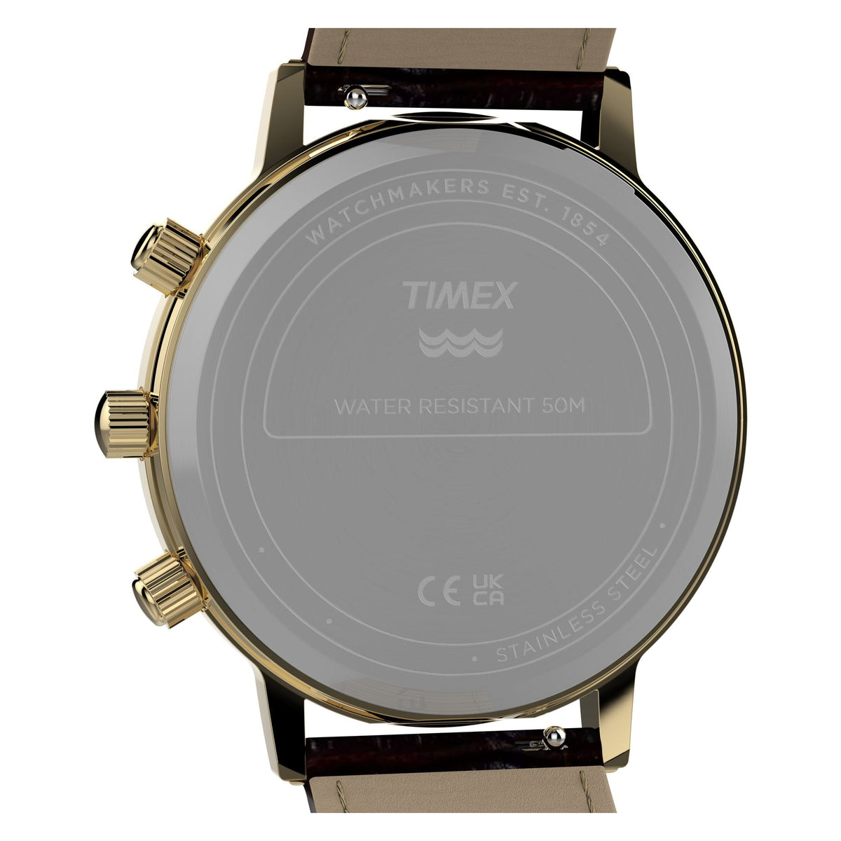 TW2Y99000 Reloj Timex Moon Phase de hombre banda de piel - Cuero Marrón