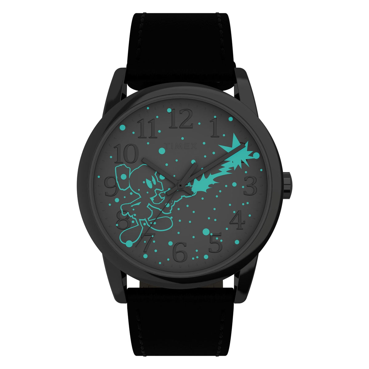 TW2Y99300 Reloj Timex Looney Tunes de hombre correa de cuero - Cuero Negro