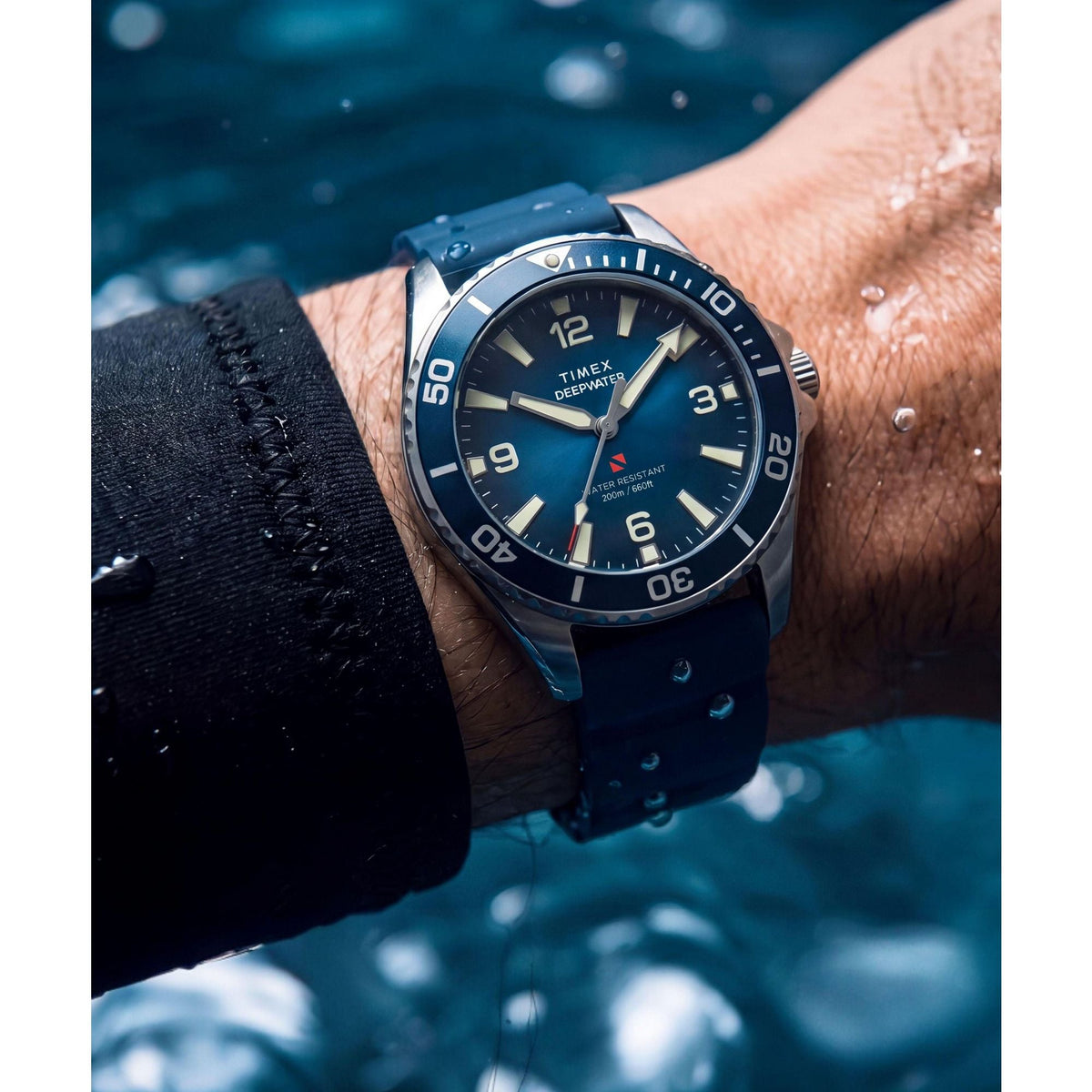 TW3A01900 Reloj Timex Deepwater de hombre correa de caucho - Resina Azul