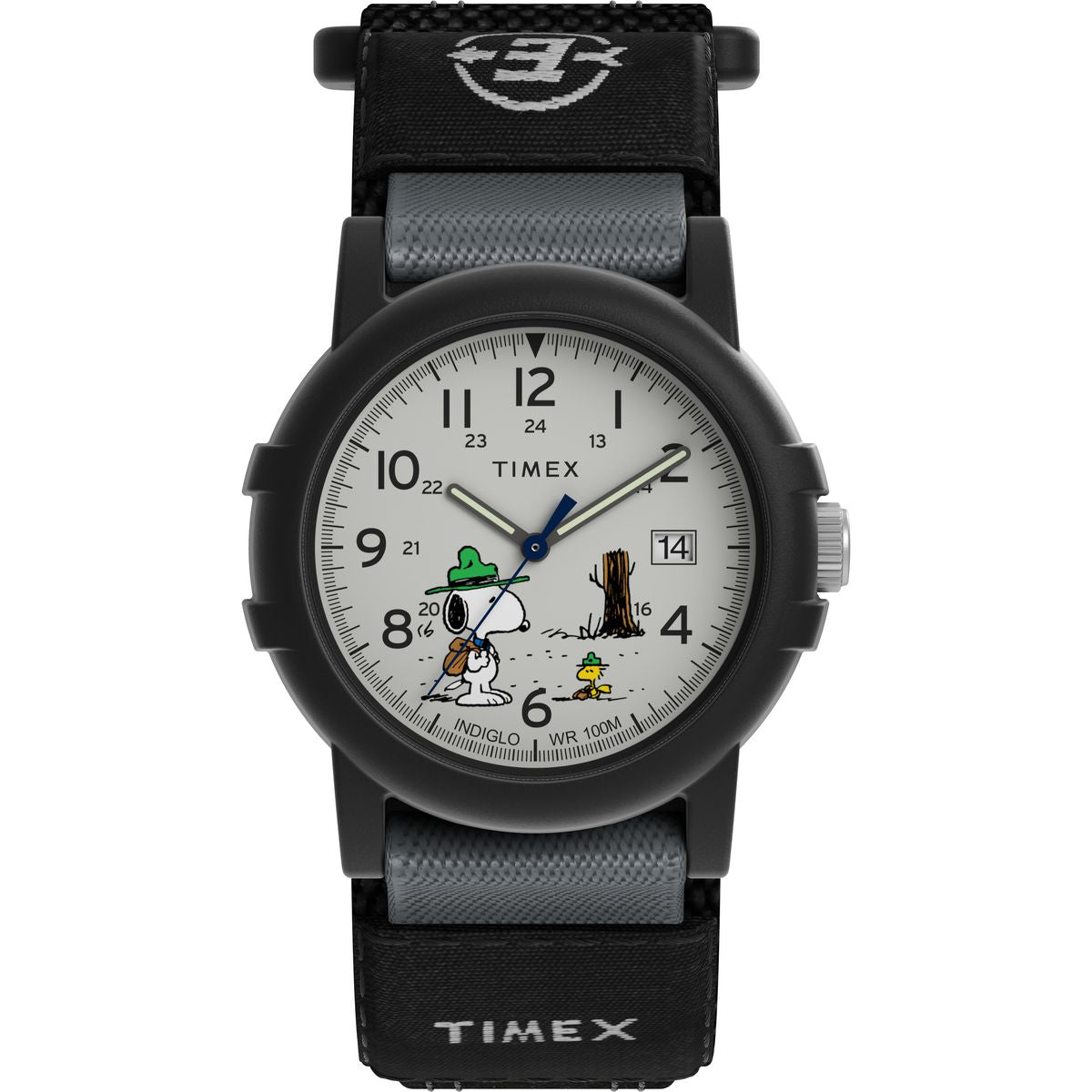 TW4B29100 Timex Expedition x Snoopy de caballero pulsera de tela - Tela Bicolor