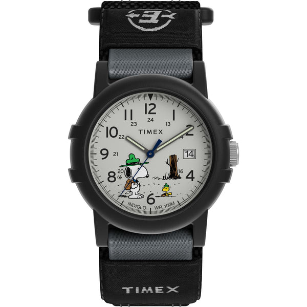 TW4B29100 Timex Expedition x Snoopy de caballero pulsera de tela - Tela Bicolor