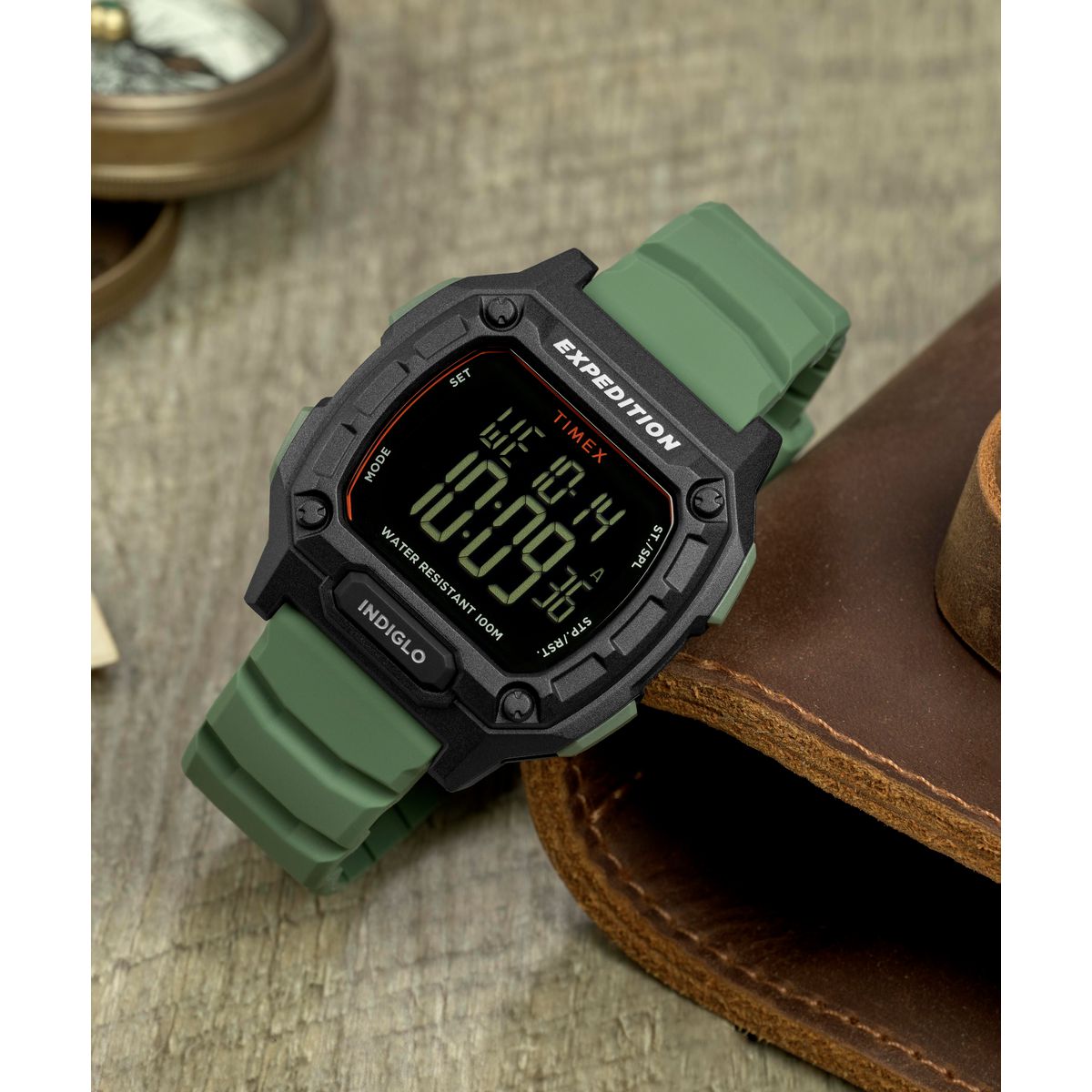 TW4B34500 Reloj Timex Expedition digital de hombre correa de resina - Resina Verde