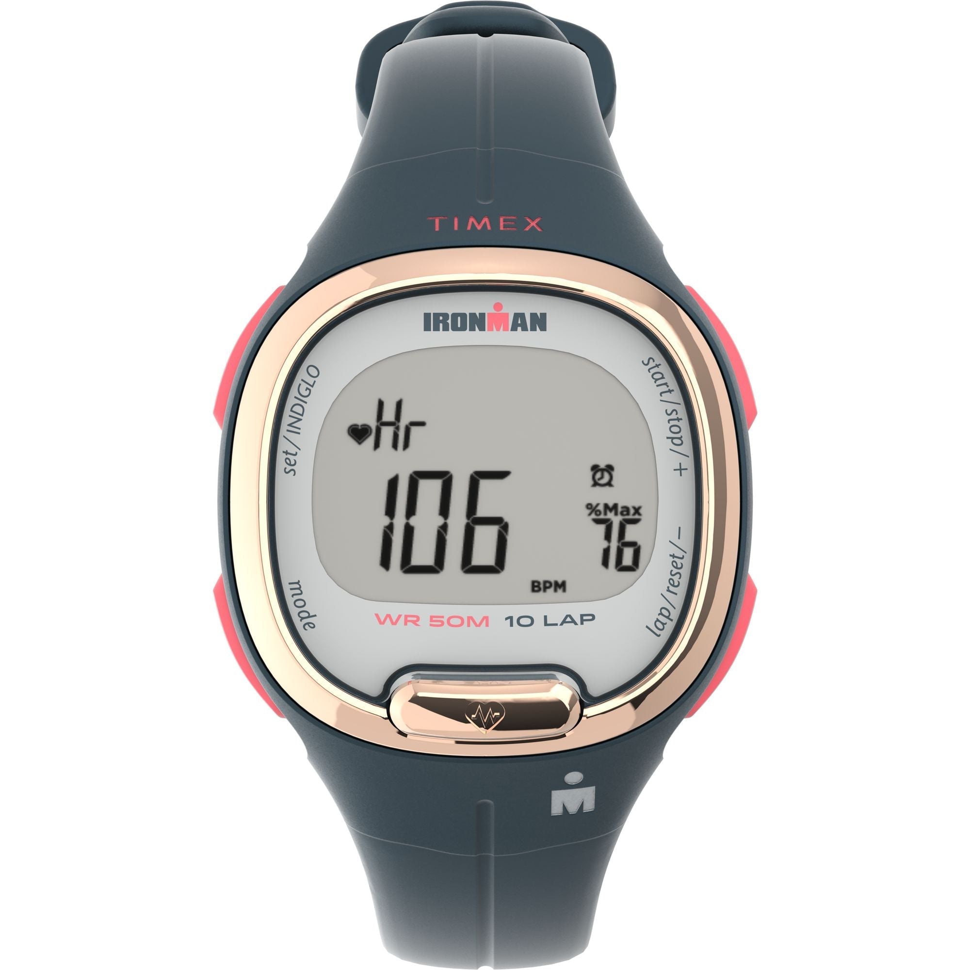 TW5M48200 Reloj Timex Ironman HeartFit de dama pulsera de resina 33 mm