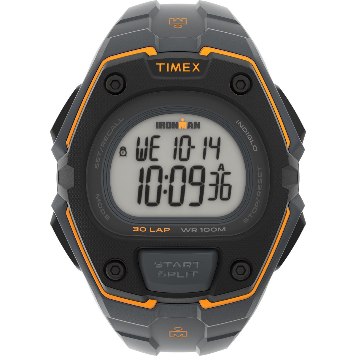 TW5M48500 Reloj Timex Ironman Hombre Resina Gris Naranja