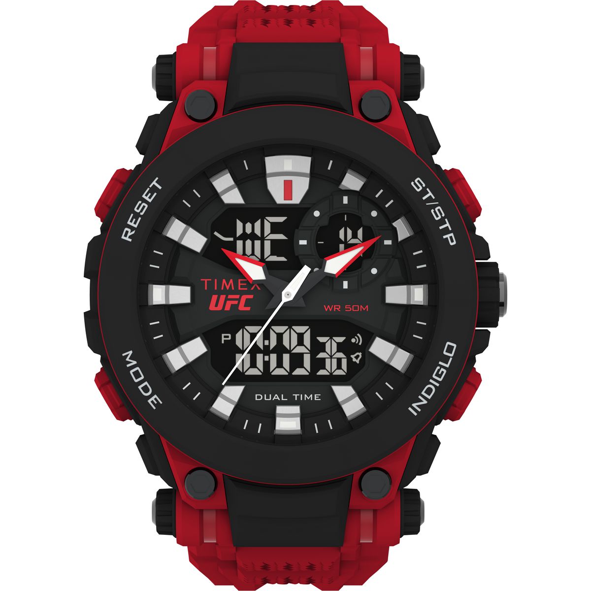 TW5M53000 Reloj Timex UFC Hombre Correa Silicona Roja