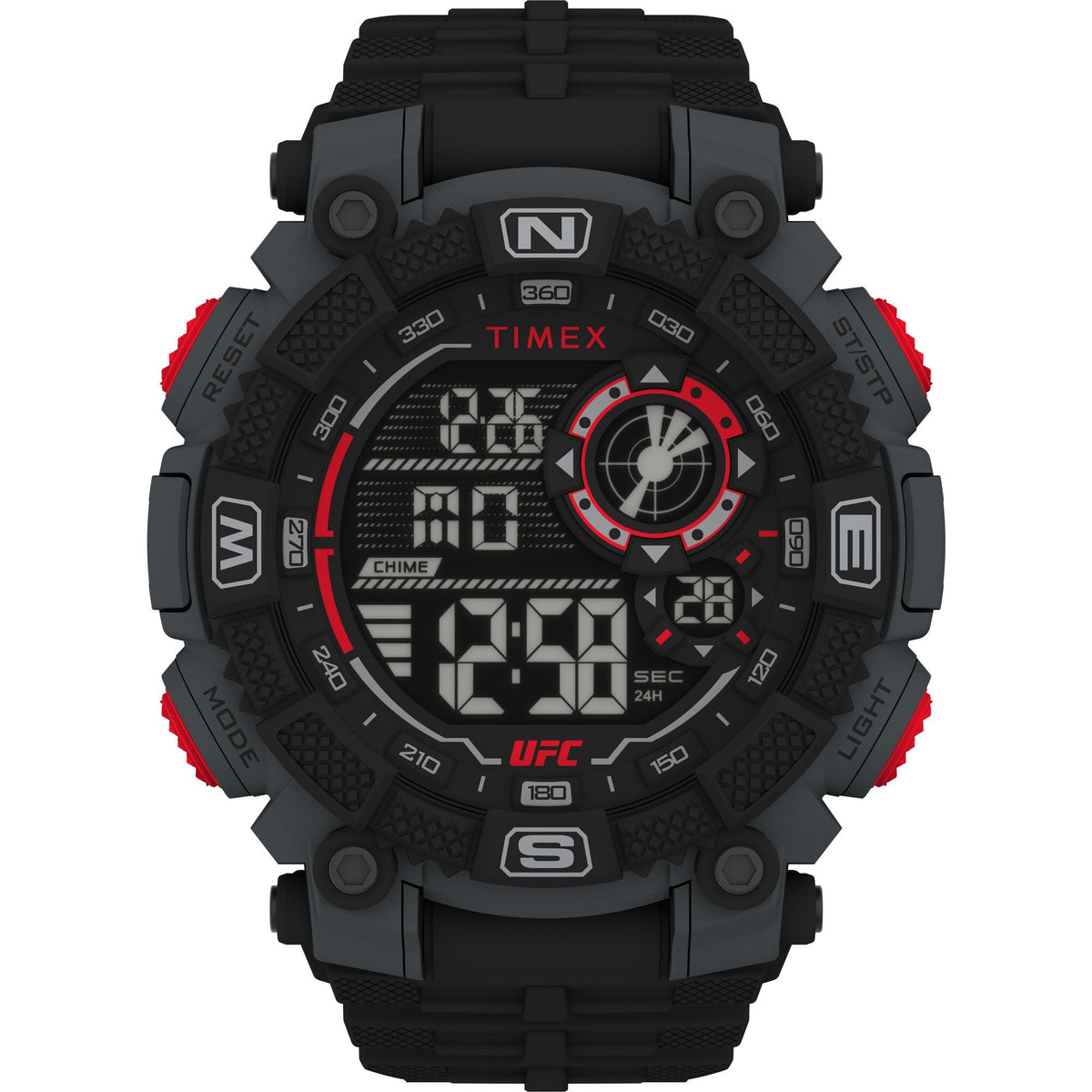 TW5M53700 Reloj Timex UFC de hombre correa de caucho - Resina Negro