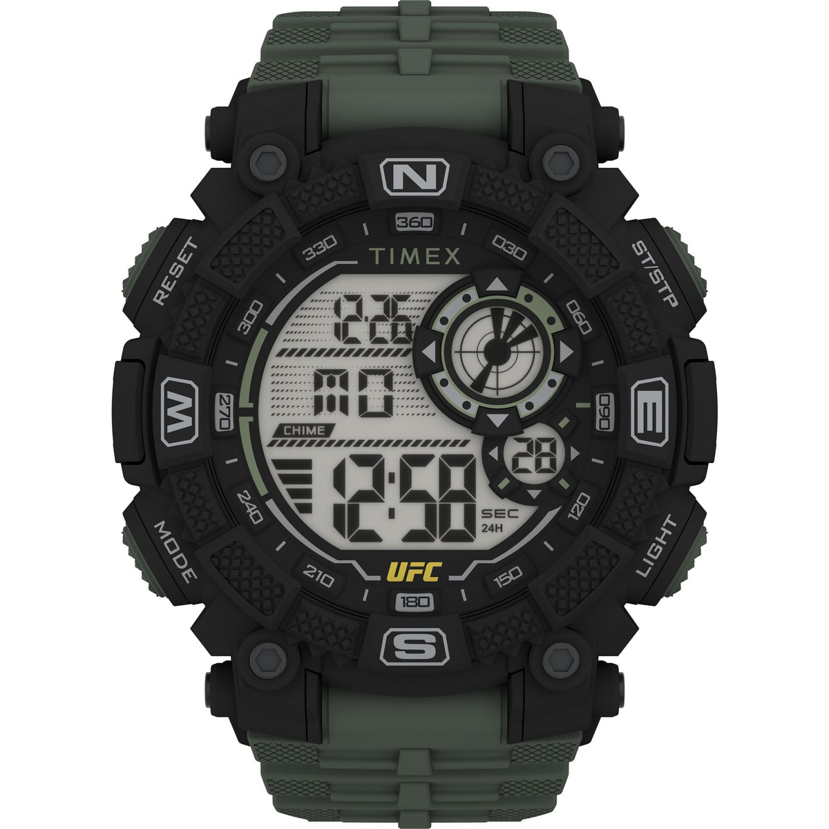TW5M53900 Reloj Timex Digital UFC de hombre correa de resina - Resina Verde