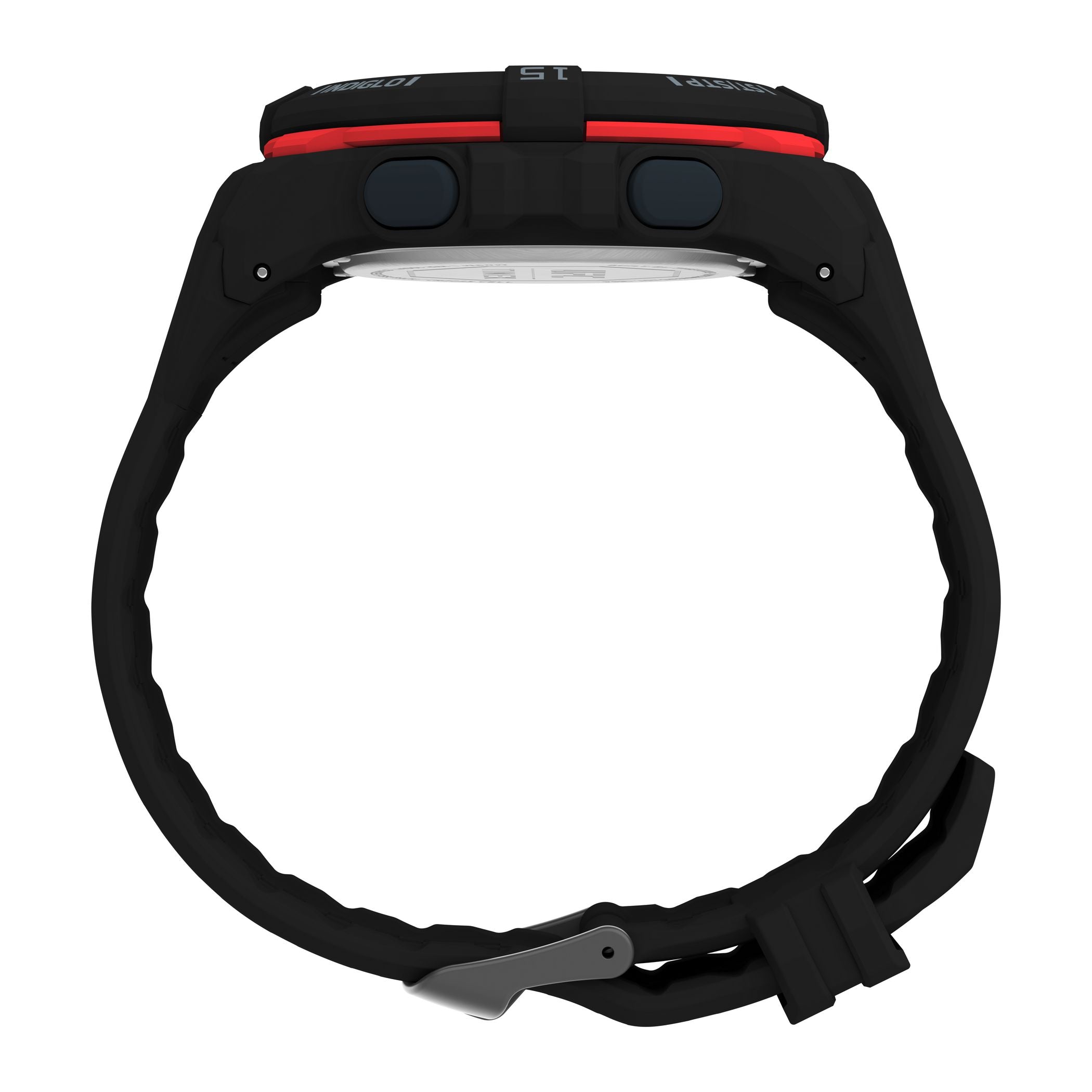 TW5M59100 Reloj Timex UFC Rush Hombre Caucho Negro Rojo