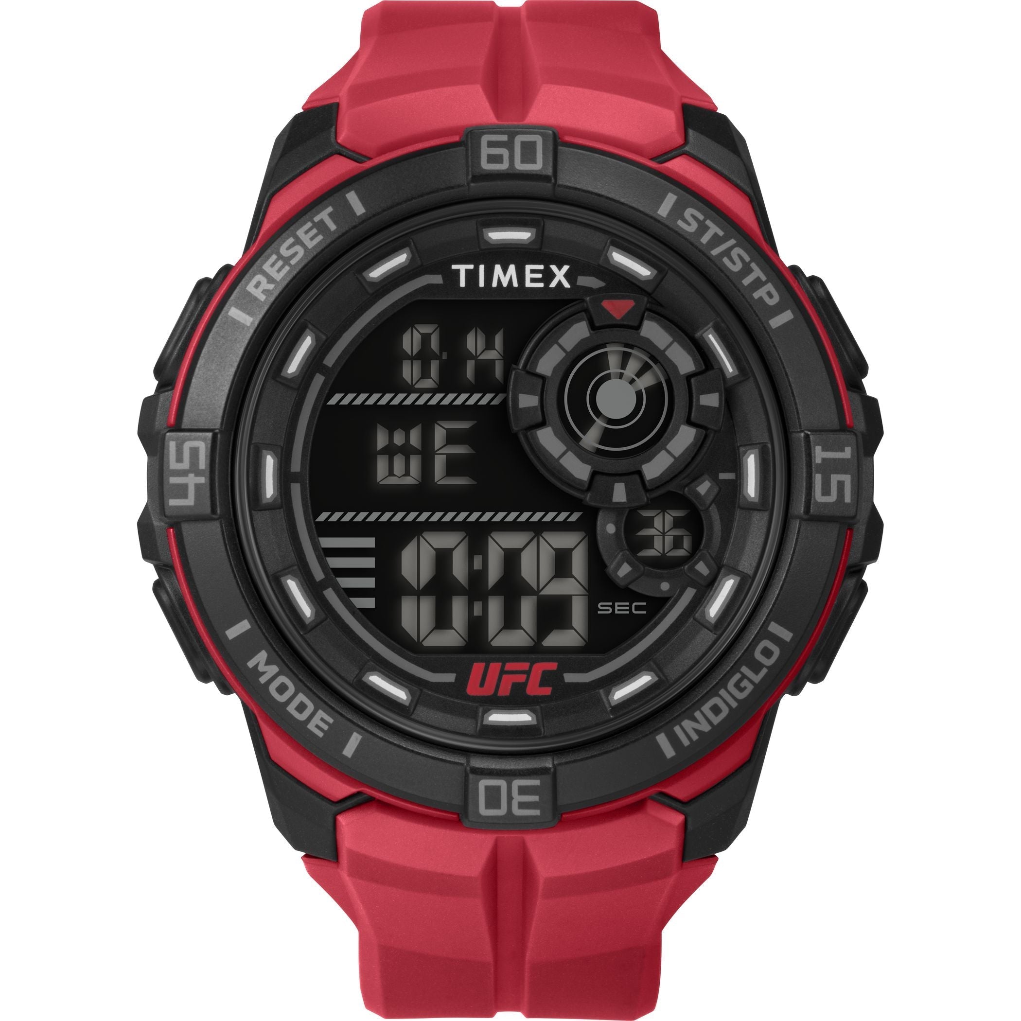 TW5M59200 Reloj Timex UFC Rush Hombre Caucho Rojo