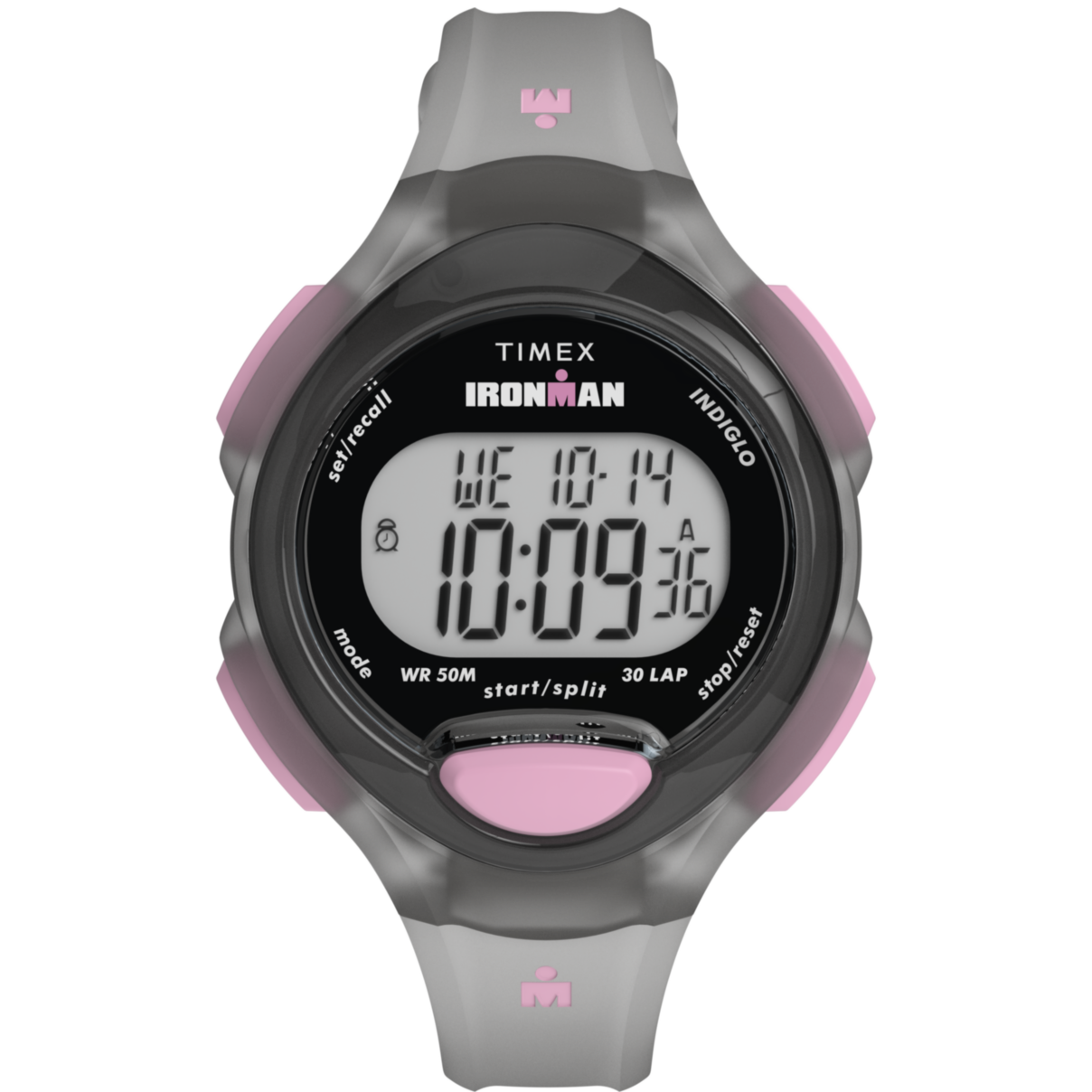 TW5M65700 Reloj Timex Ironman Mujer Resina Gris y Rosa