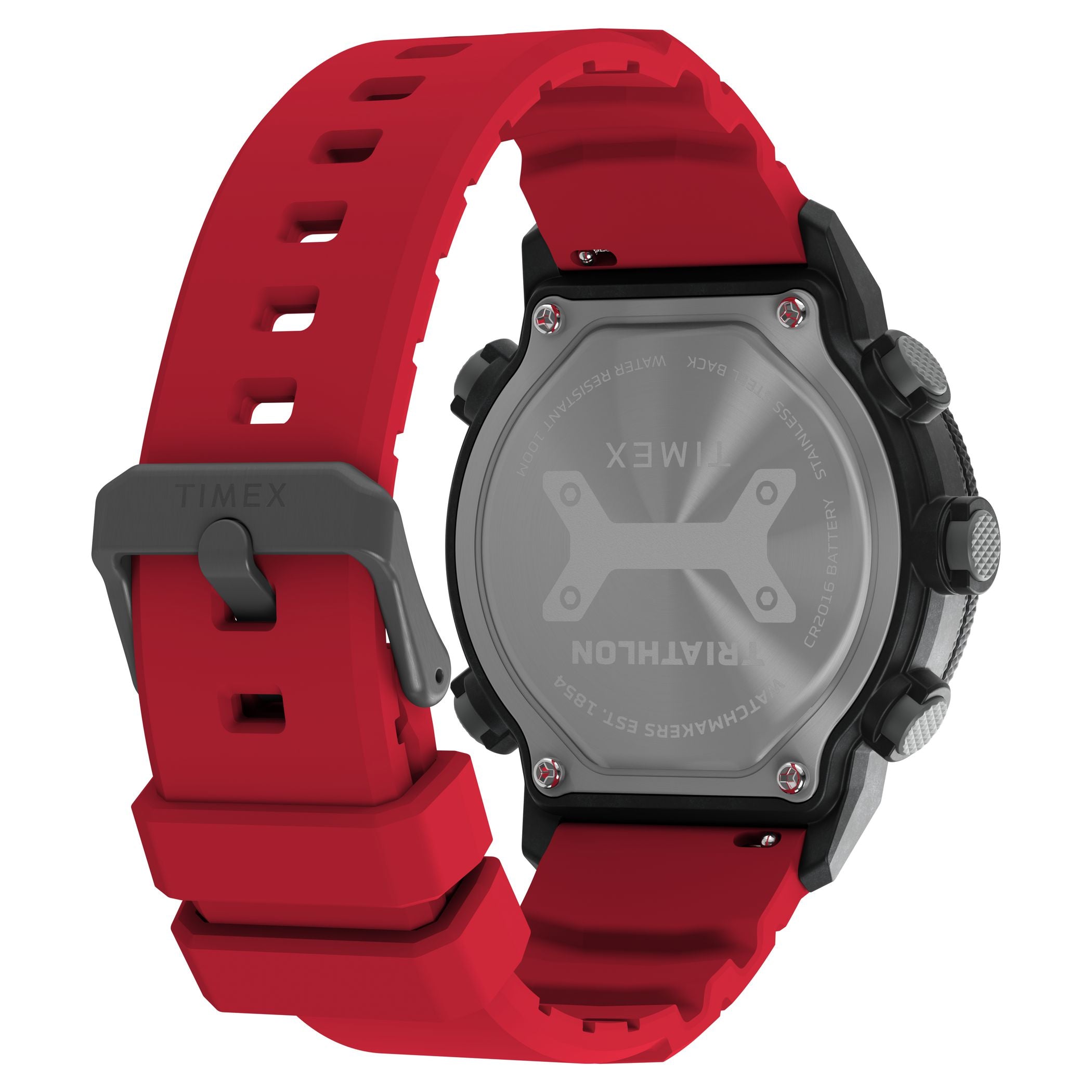 TW5M67000 Reloj Timex Triathlon Hombre Resina Rojo