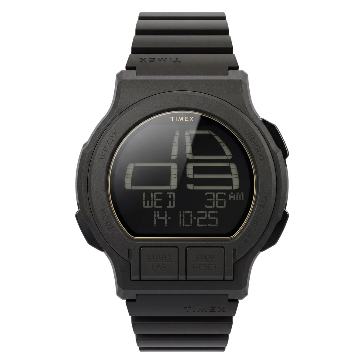 TW5M74000 Reloj Timex Retroware Digital de caballero correa de caucho - Resina Negro
