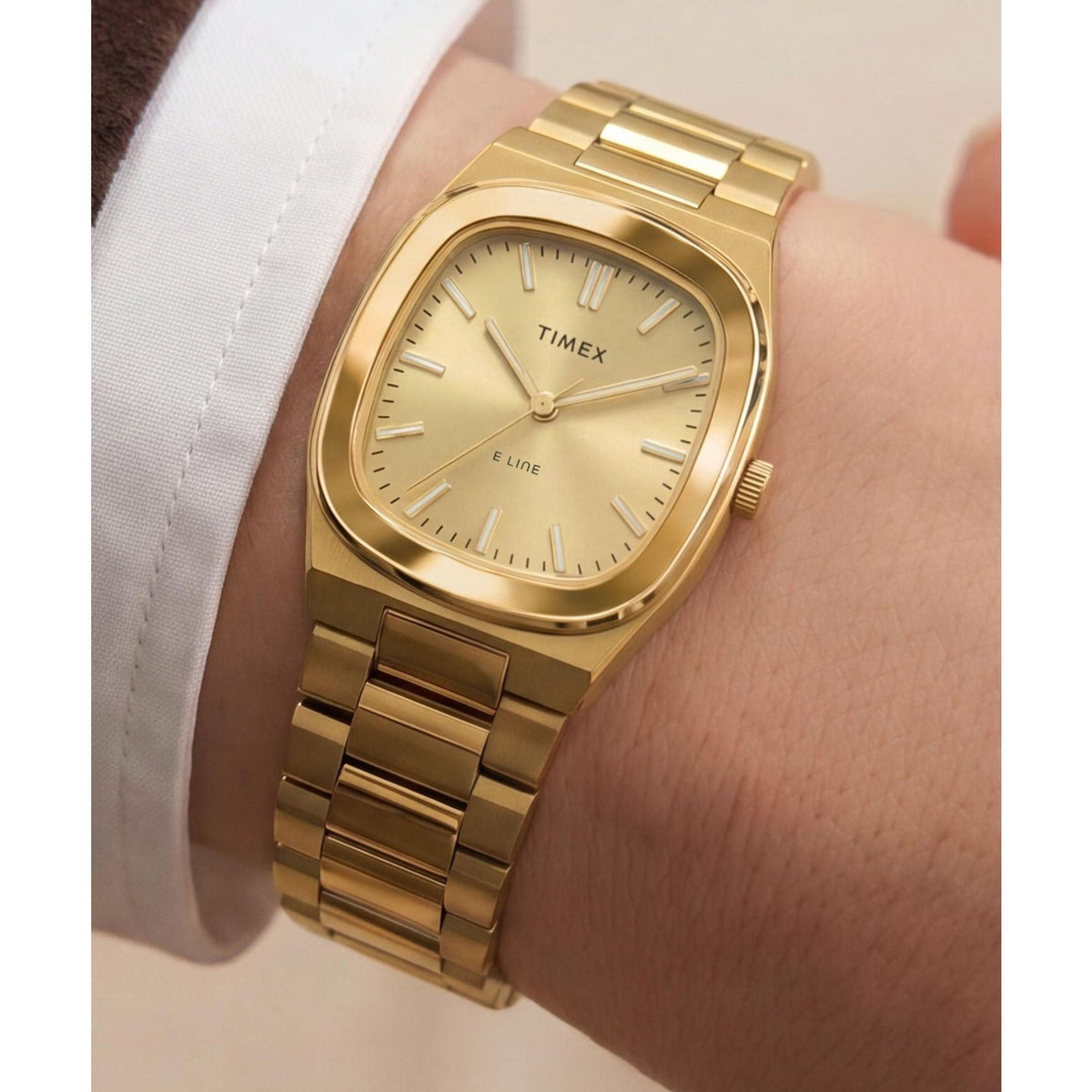 TW6A00900 Reloj Timex E Line de dama correa de metal - Acero Inoxidable Dorado