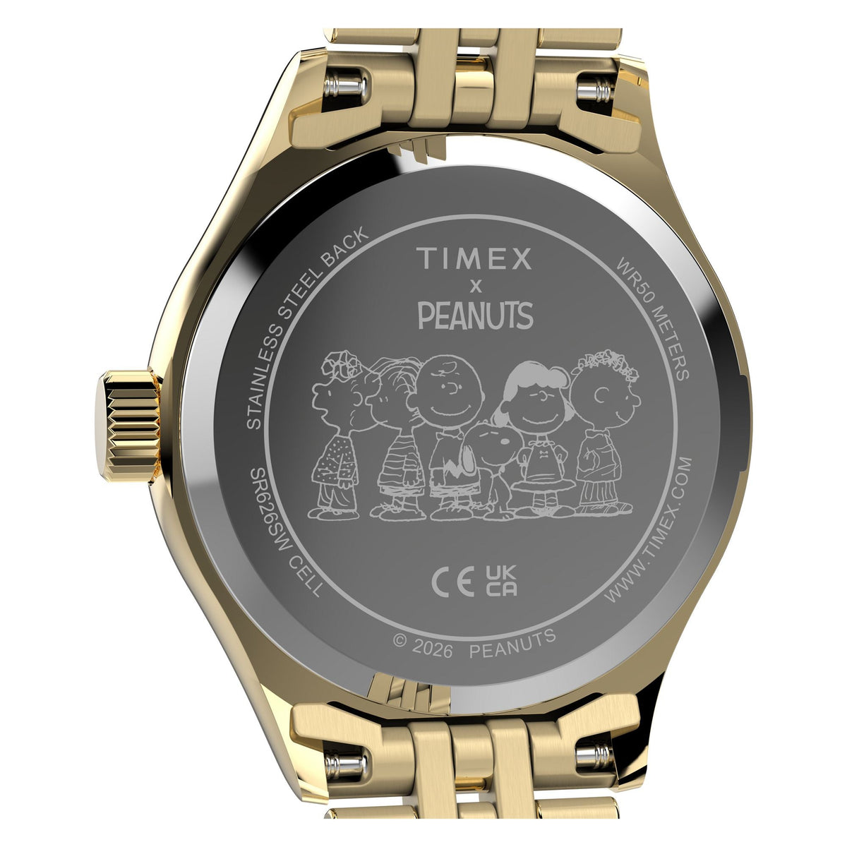 TW6A07400 Reloj Timex Legacy Peanuts Mini de dama correa de metal snoopy - Acero Inoxidable Dorado