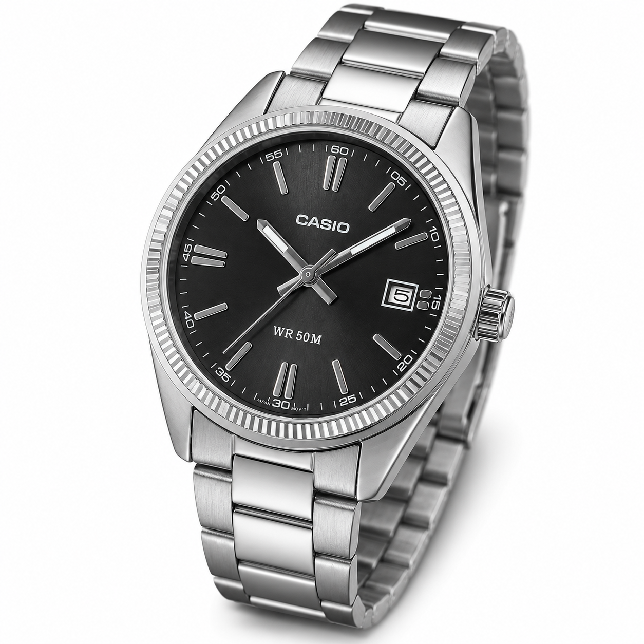 UTP-1302PD-1AV Reloj Casio de hombre correa de metal - Acero Inoxidable Plateado