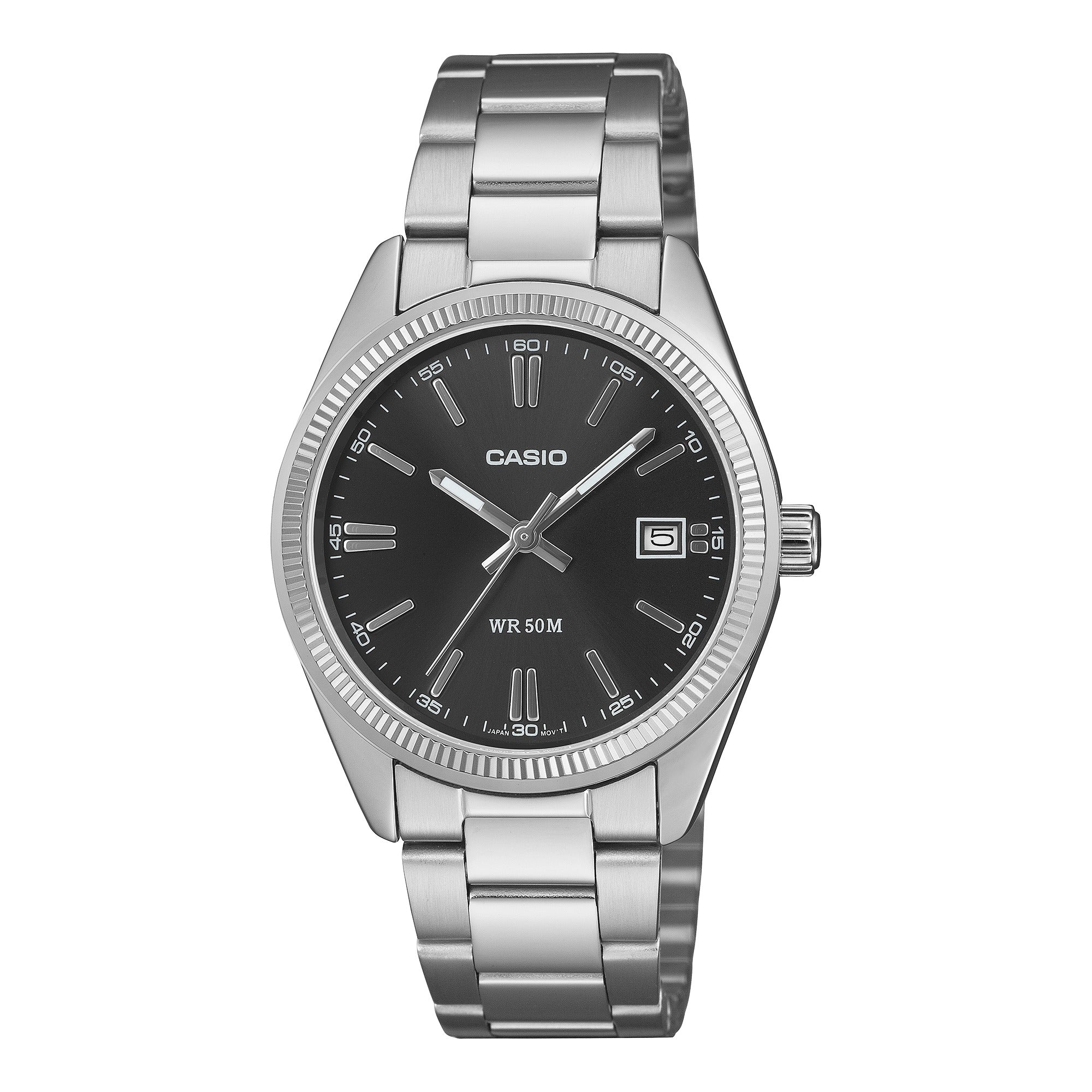 UTP-1302PD-1AV Reloj Casio de hombre correa de metal - Acero Inoxidable Plateado