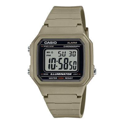 W-217H-5AV Reloj Casio Vintage para caballero banda de goma
