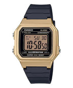 W-217HM Reloj Casio Vintage Unisex Resina Dorado y Azul