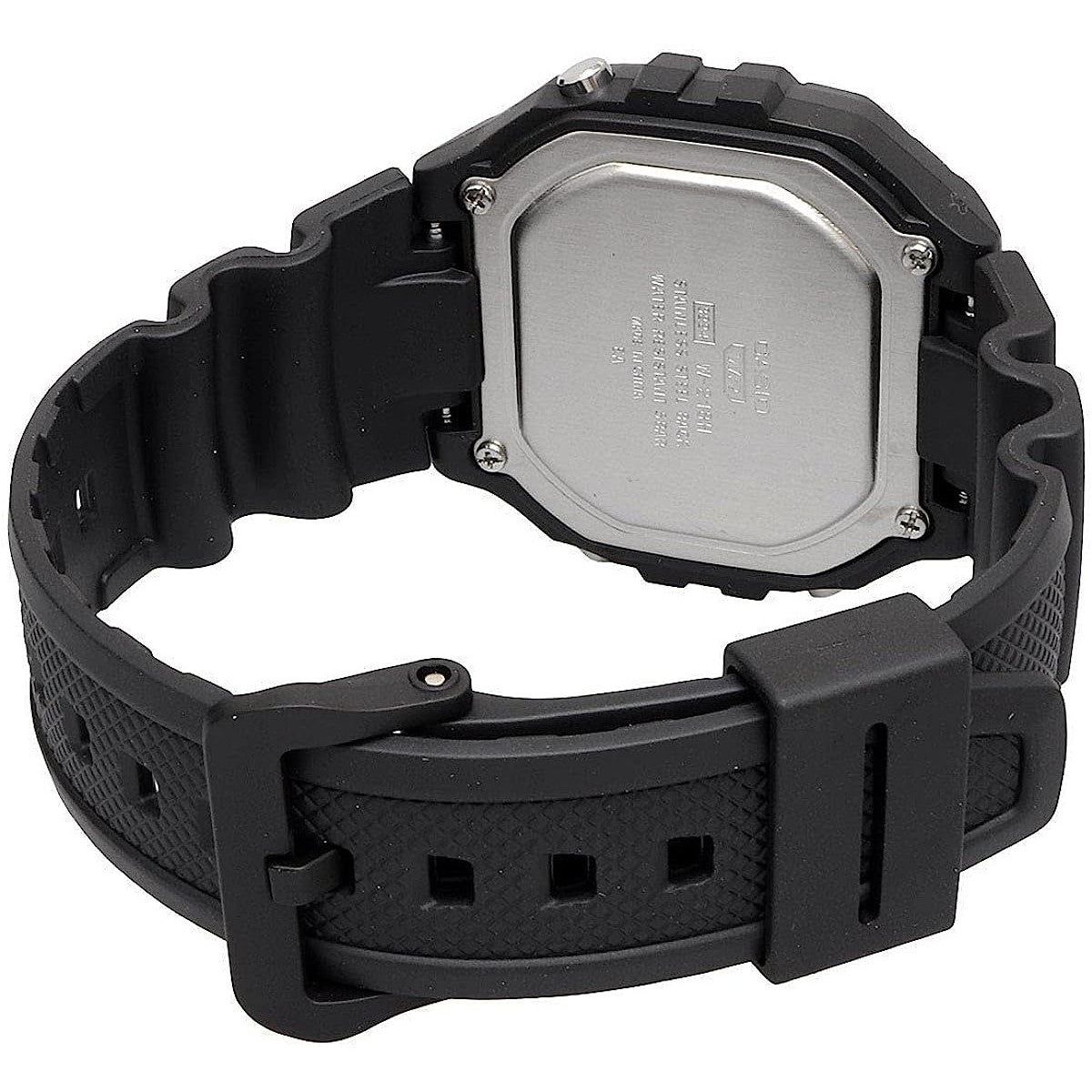 W-218H-1BV Casio Reloj para Hombre, Illuminator con Cronógrafo - Negro