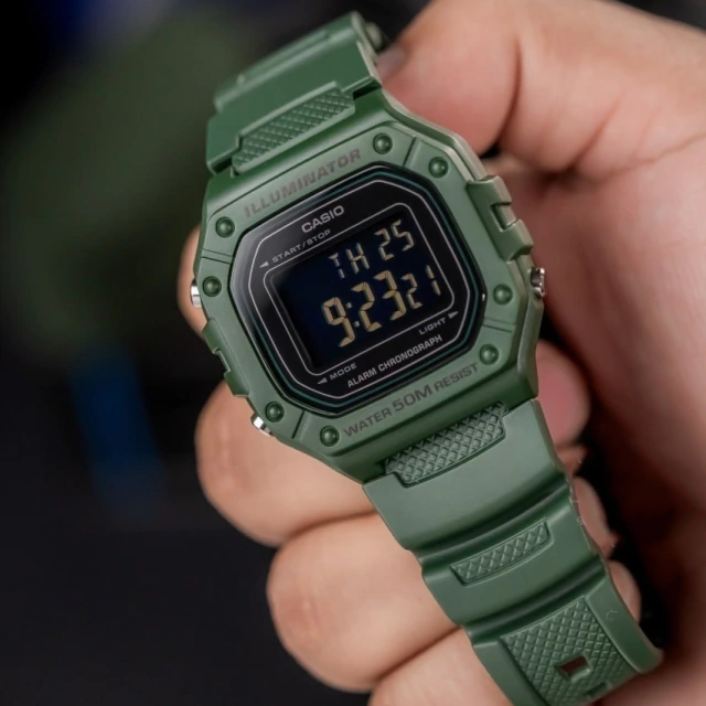 W-218H-3BV Reloj Casio de hombre pulsera de resina - Resina Verde