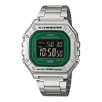 W-218HD-3AV Reloj Casio unisex correa de metal digital - Acero Inoxidable Plateado