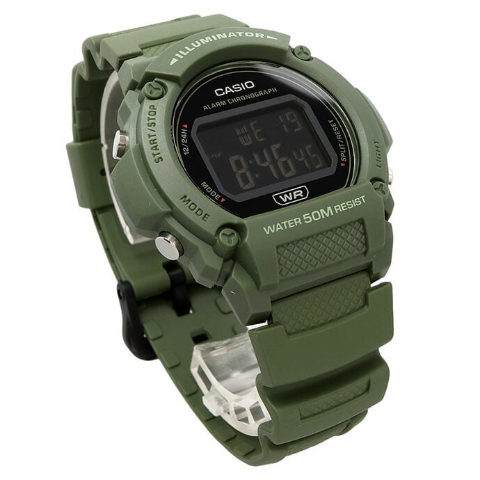 W-219HC Reloj Casio Illuminator Hombre Resina Verde