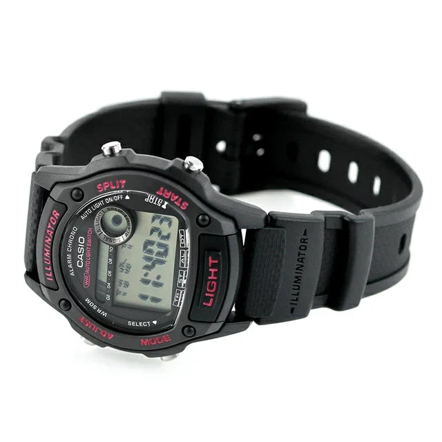 W-220H-1A2V Reloj Casio de caballero correa de silicona - Resina Negro