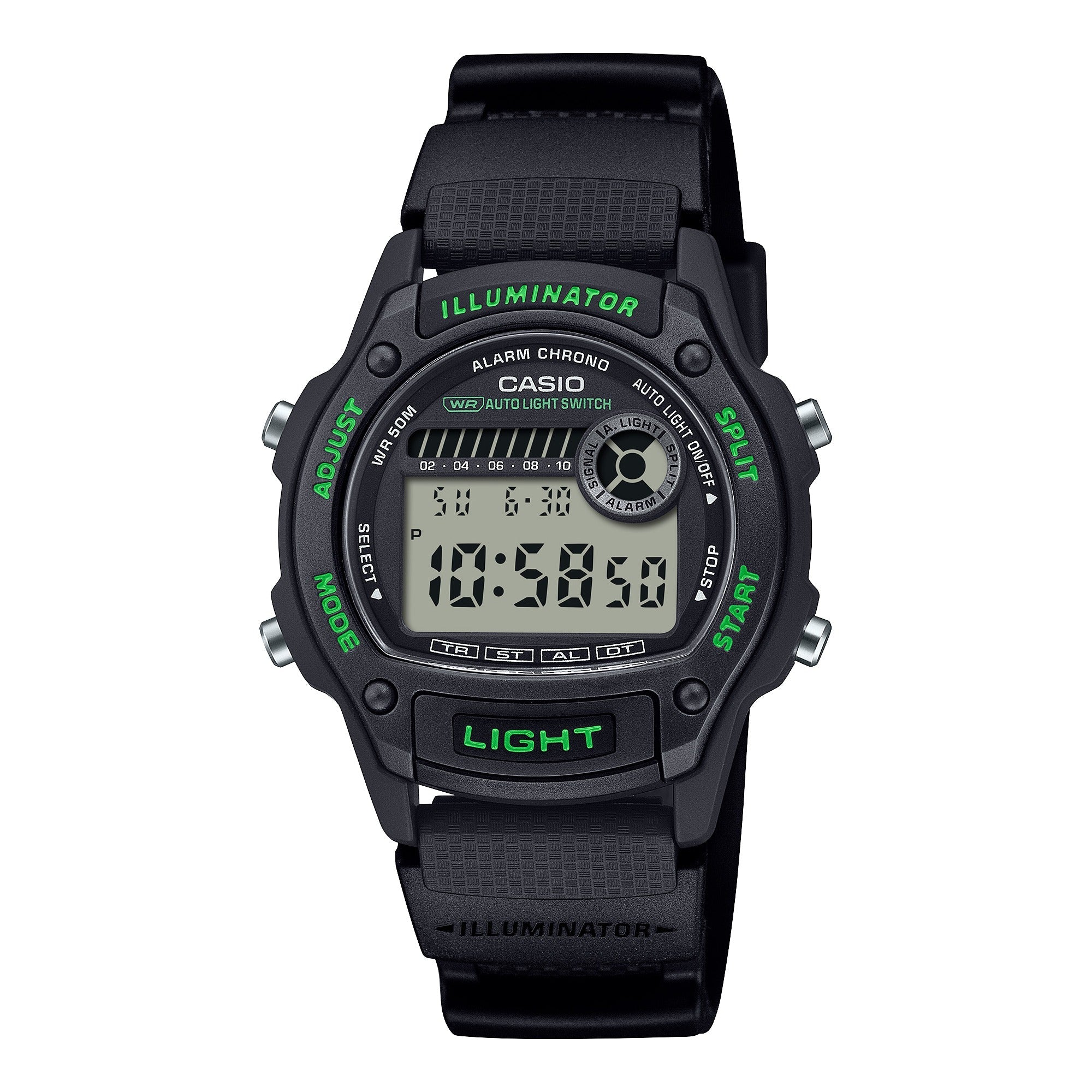W-220H-1A3V Reloj Casio de hombre banda de caucho - Resina Negro
